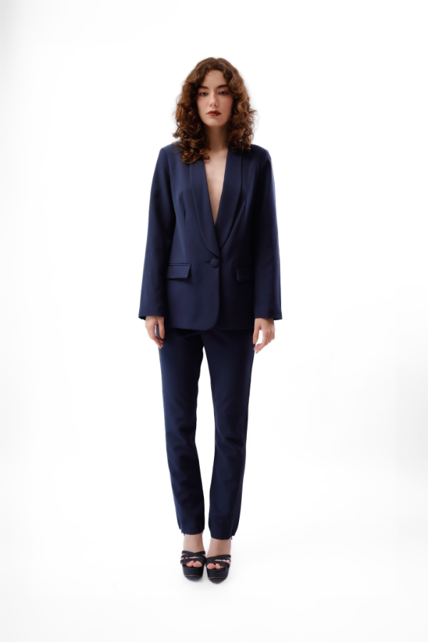Tailored Blazer and Flare Pants Set
