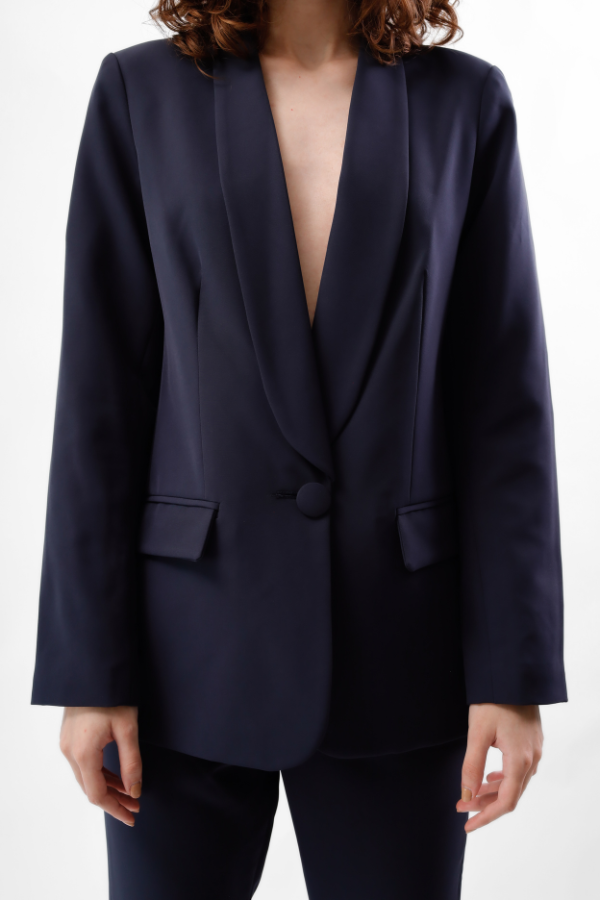 Tailored Blazer and Flare Pants Set