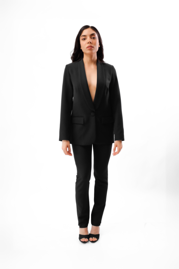 Tailored Blazer and Flare Pants Set