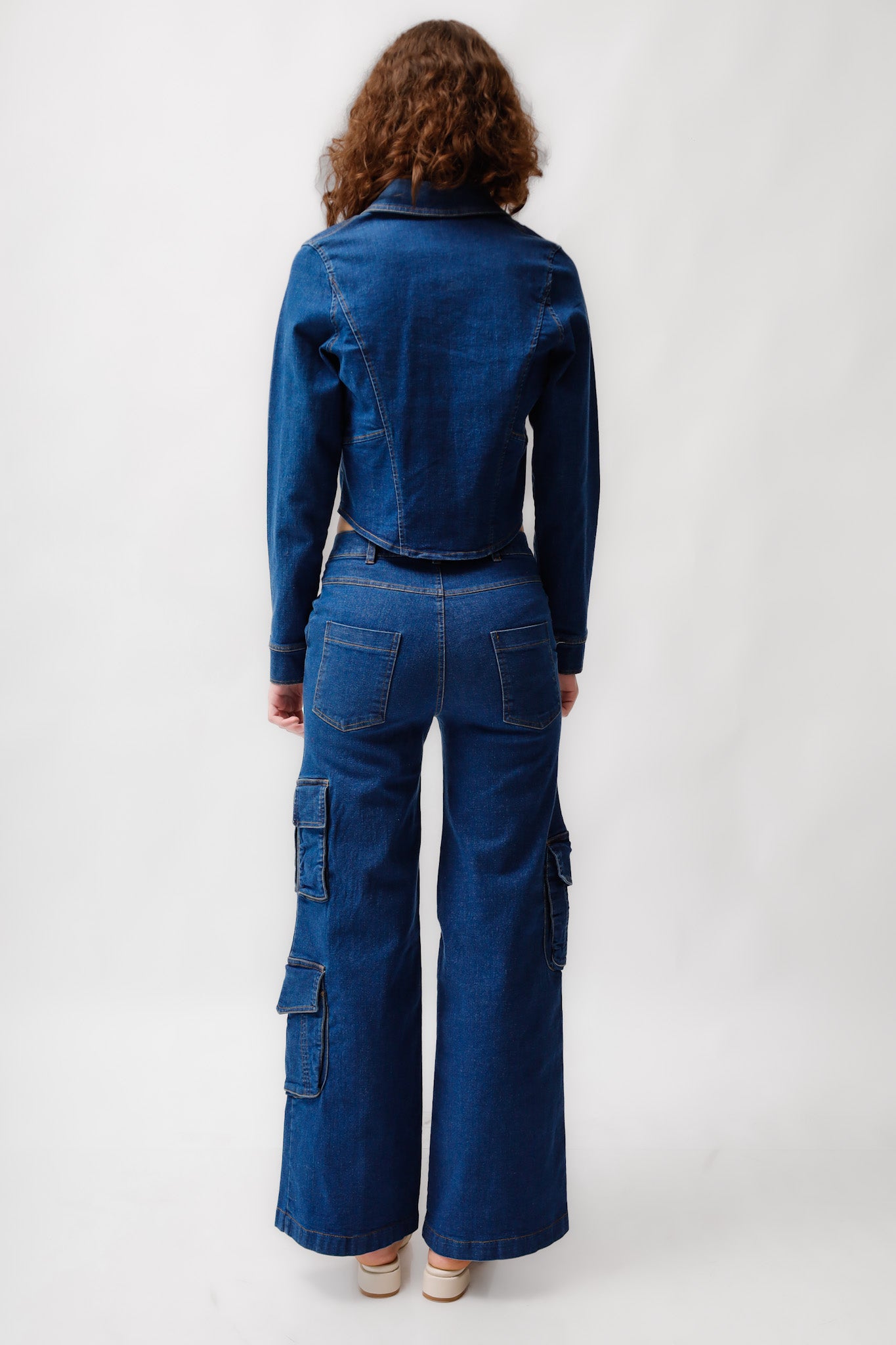 Denim Jacket and Cargo Jeans Set