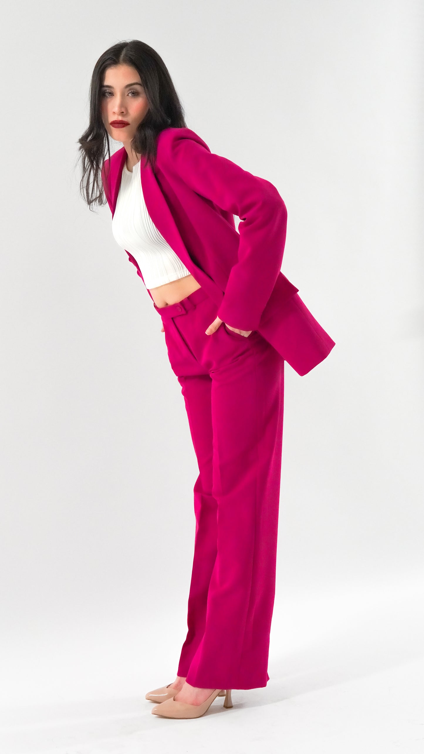 Tailored Blazer &  Wide Leg Pants Set