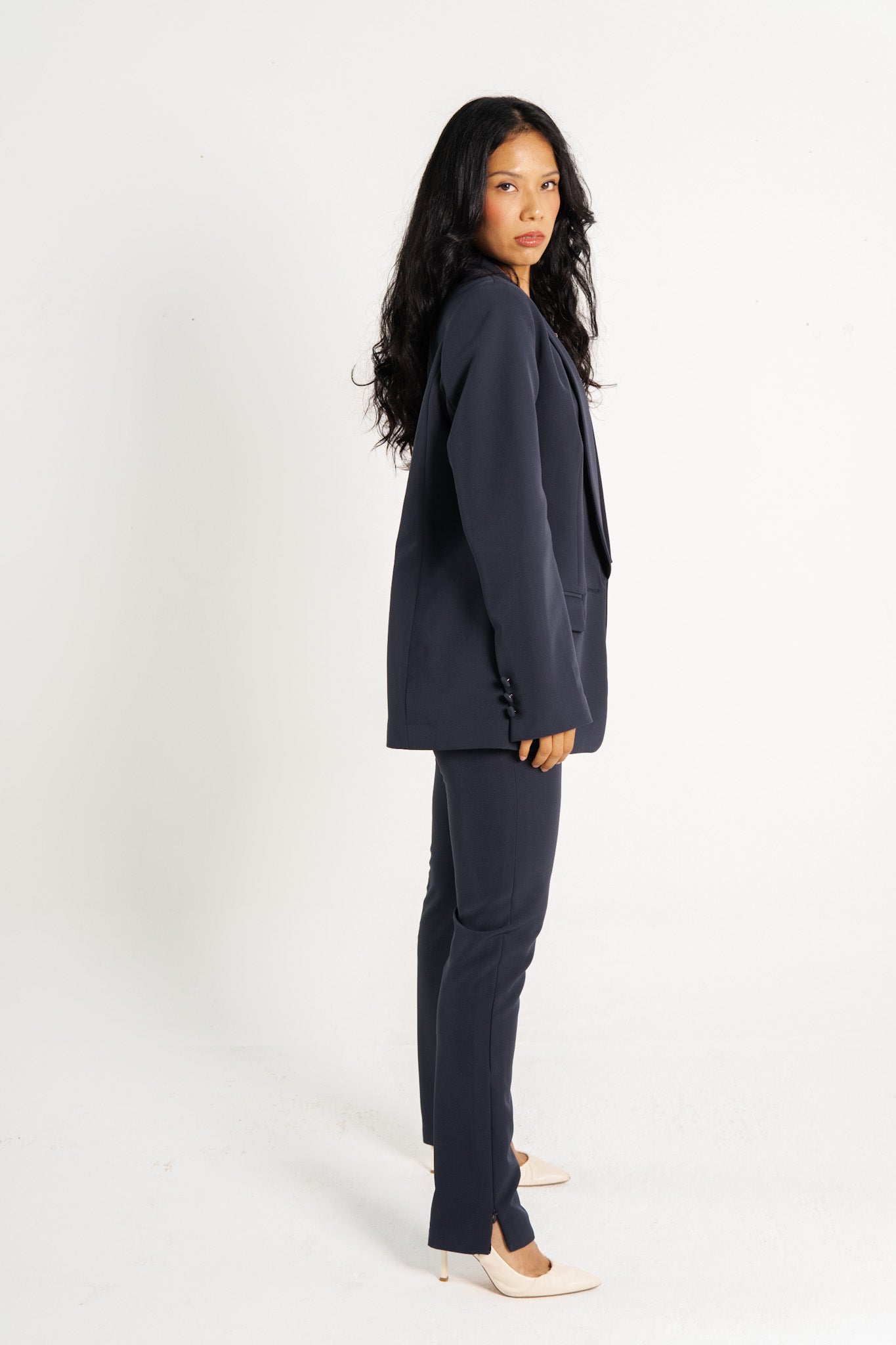 Tailored Blazer and Flare Pants Set