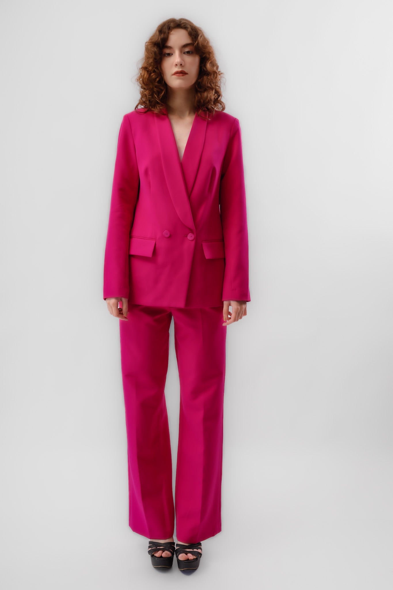 Tailored Blazer &  Wide Leg Pants Set